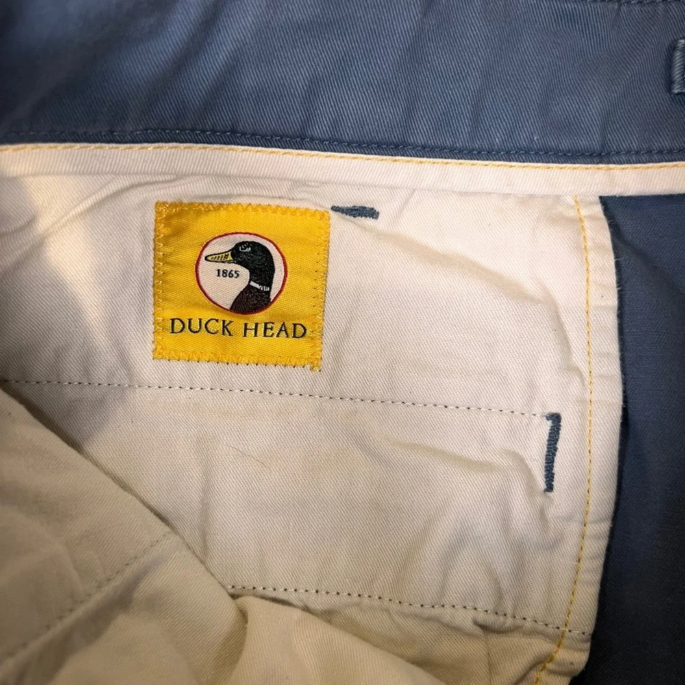 Duck Head Mens Chino Shorts Flat Front 32 Blue 7